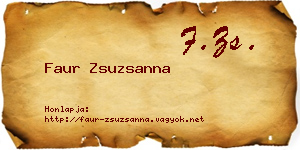 Faur Zsuzsanna névjegykártya