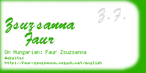 zsuzsanna faur business card